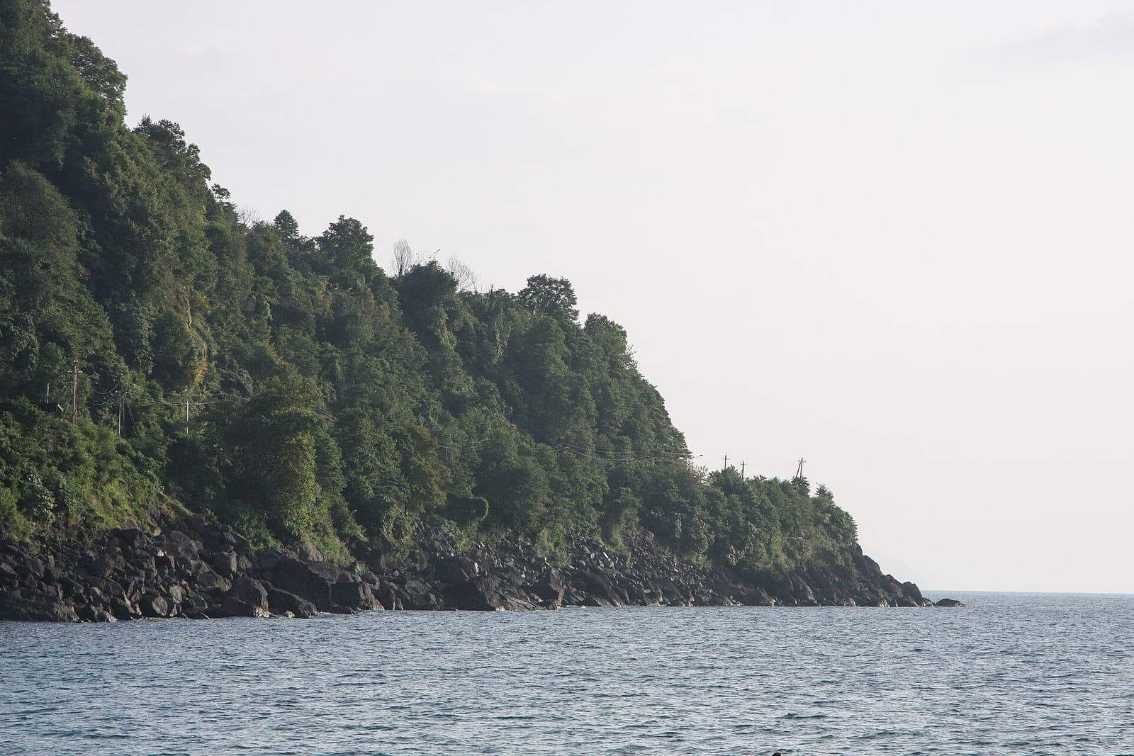 The rocky shore at Kvariati