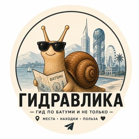 Логотип «Гидравлика» — улитка с картой Батуми