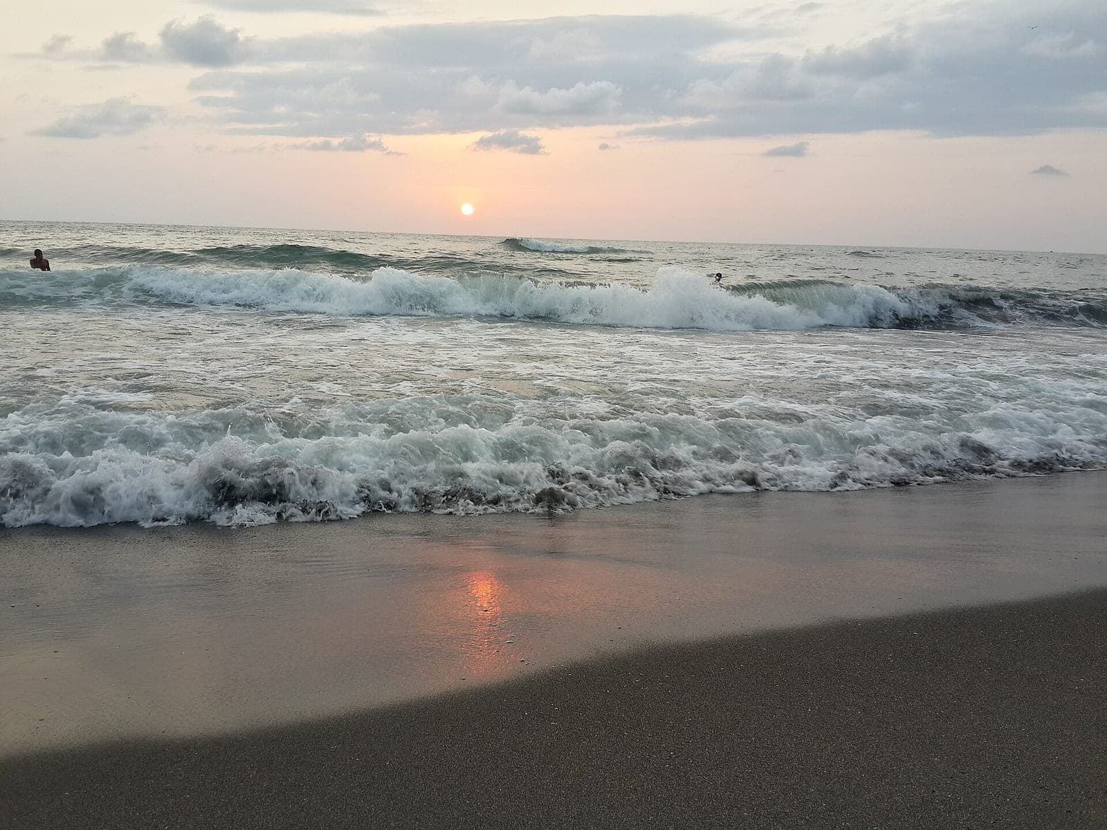 Sunset over the sea at Ureki